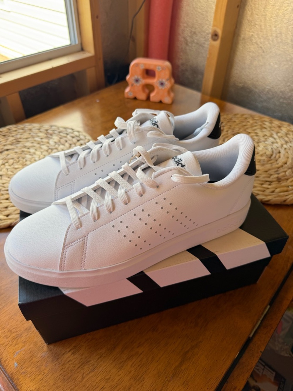 Adidas Mens Advantage 2.0 White Sneakers